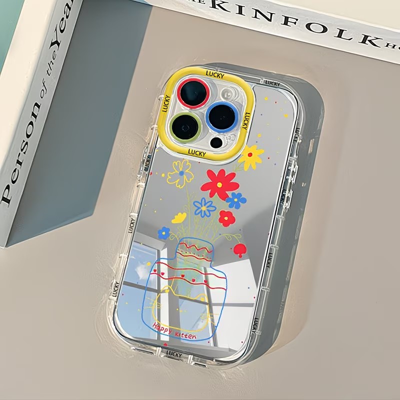 Phone Accessories Iphone - Summer Daisy Cat Vase Design Mirror