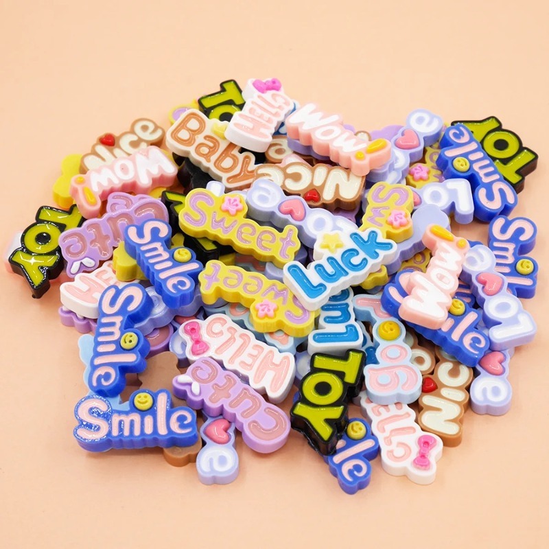 Phone Accessories Baby - 10Pcs Cute Flat Back Wow Luck