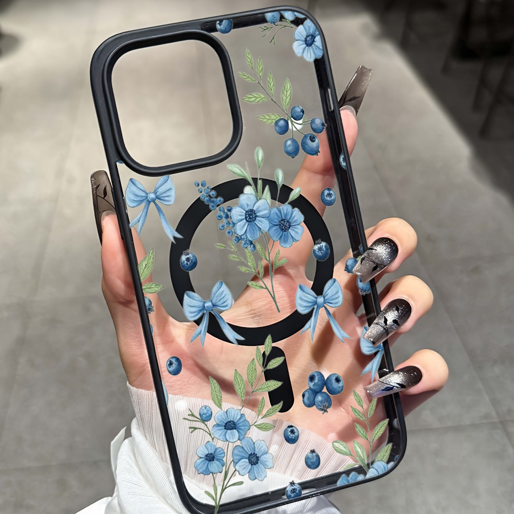 Blueberry Floral Clear Case  F - Phone Accessories Iphone 评论和价格