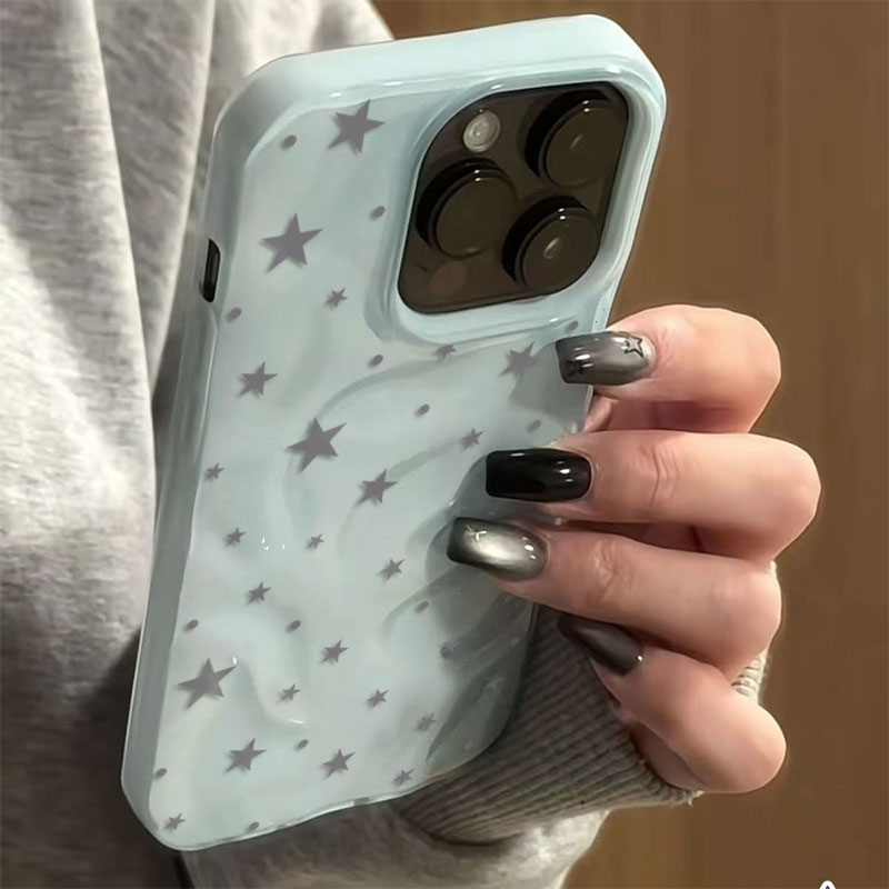 Minimalist Gray-Blue Star Wave - Phone Accessories Iphone 评论和价格